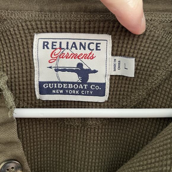 Guideboat Co. Reliance Garments Henley Thermal Shirt Womens Large Dexter ALT - Picture 4 of 4